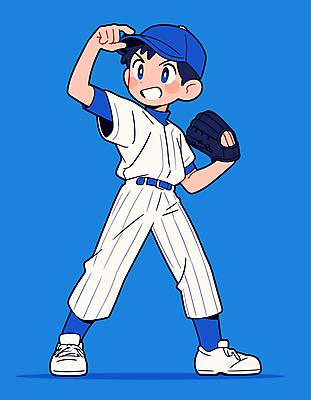 남자 스포츠 일러스트 청소년 한명 파란색 기쁨 야구 글러브 야구선수 야구모자 야구복 십대남자한명만 일러캐릭터 AI파일 캐릭터 모자_잡화 1 감정 스포츠용품 컬러 장갑 운동선수 사람 운동복 구기 야구용품 남자한명만 십대남자만 파일형식 벡터