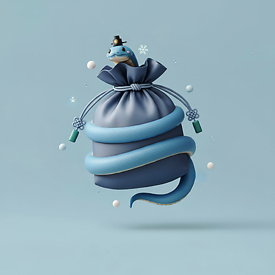 JPG 편집이미지 모자 한국전통 전통 새해 복주머니 선물 미소 사람없음 파란색 3D 귀여움 뱀띠 뱀 행운 한복 청사 2025년 을사년 편집3D 푸른뱀 AI컴퓨터그래픽 AI콘텐츠 잡화 컬러 컨셉 파충류 전통소품 한국 표정 십이지신 전통의상 연도 디지털합성 파일형식