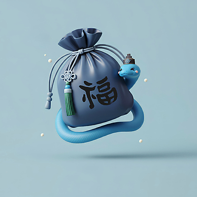 JPG 편집이미지 모자 한국전통 전통 새해 복주머니 선물 미소 사람없음 파란색 3D 귀여움 뱀띠 뱀 행운 한복 청사 2025년 을사년 편집3D 푸른뱀 AI컴퓨터그래픽 AI콘텐츠 잡화 컬러 컨셉 파충류 전통소품 한국 표정 십이지신 전통의상 연도 디지털합성 파일형식