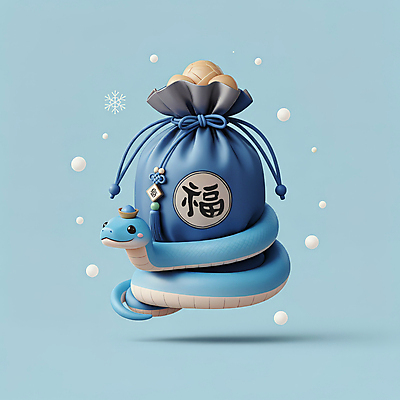 JPG 편집이미지 모자 한국전통 전통 새해 복주머니 선물 미소 사람없음 파란색 3D 귀여움 뱀띠 뱀 행운 한복 청사 2025년 을사년 편집3D 푸른뱀 AI컴퓨터그래픽 AI콘텐츠 잡화 컬러 컨셉 파충류 전통소품 한국 표정 십이지신 전통의상 연도 디지털합성 파일형식