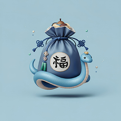 JPG 편집이미지 모자 한국전통 전통 새해 복주머니 선물 미소 사람없음 파란색 3D 귀여움 뱀띠 뱀 행운 한복 청사 2025년 을사년 편집3D 푸른뱀 AI컴퓨터그래픽 AI콘텐츠 잡화 컬러 컨셉 파충류 전통소품 한국 표정 십이지신 전통의상 연도 디지털합성 파일형식