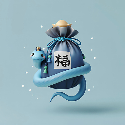 JPG 편집이미지 모자 한국전통 전통 새해 복주머니 선물 미소 사람없음 파란색 3D 귀여움 뱀띠 뱀 행운 한복 청사 2025년 을사년 편집3D 푸른뱀 AI컴퓨터그래픽 AI콘텐츠 잡화 컬러 컨셉 파충류 전통소품 한국 표정 십이지신 전통의상 연도 디지털합성 파일형식