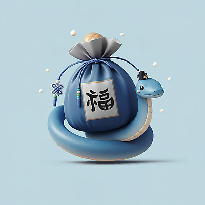 JPG 편집이미지 모자 한국전통 전통 새해 복주머니 선물 미소 사람없음 파란색 3D 귀여움 뱀띠 뱀 행운 한복 청사 2025년 을사년 편집3D 푸른뱀 AI컴퓨터그래픽 AI콘텐츠 잡화 컬러 컨셉 파충류 전통소품 한국 표정 십이지신 전통의상 연도 디지털합성 파일형식