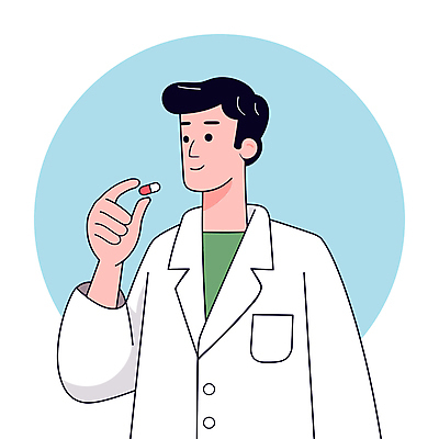 남자 일러스트 의학 건강 한명 웃음 들기 성인 치료 약 믿음 의사 의사가운 처방 약사 성인남자한명만 국내일러스트 AI파일 1 감정 모션 표정 사람 의료진 가운 남자한명만 성인남자만 파일형식 벡터