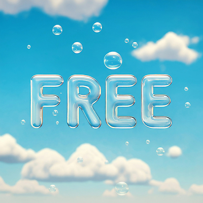 JPG 구름 편집이미지 영어 하늘 대문자 이벤트 타이포그라피 사람없음 파란색 쇼핑 3D 세일 자유 비눗방울 입체 디지털합성 마케팅 무료 제안 편집3D AI컴퓨터그래픽 AI콘텐츠 자연요소 문자 컬러 컨셉 파일형식