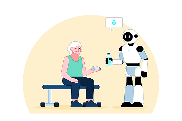 전신 여자 노년 일러스트 건강 한명 들기 운동 건강관리 헬스 아령 물병 로봇 물마시기 수분섭취 노인여자한명만 국내일러스트 AI파일 1 모션 관리 사람 성인 마시기 물통 여자한명만 노인여자만 파일형식 벡터