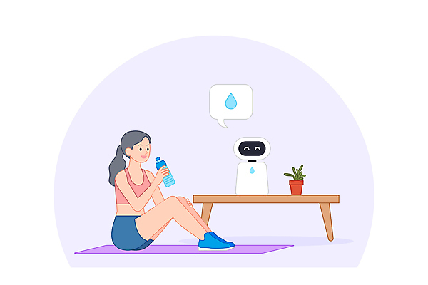 전신 여자 일러스트 요가 건강 한명 들기 성인 운동 건강관리 헬스 매트 물병 로봇 물마시기 수분섭취 성인여자한명만 국내일러스트 AI파일 1 웰빙 모션 관리 사람 마시기 물통 여자한명만 성인여자만 파일형식 벡터