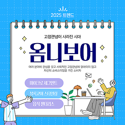 전신 템플릿 남자 앉기 성인 두명 파란색 단어 유행 손들기 구매 고객 개성 전략 스타일 성인남자만 2025년 젠더리스 이미지템플릿 옴니보어 2025트렌드 AI파일 문자 패션 컬러 모션 사람 쇼핑 연도 남자만 성인만 파일형식 벡터 유행어