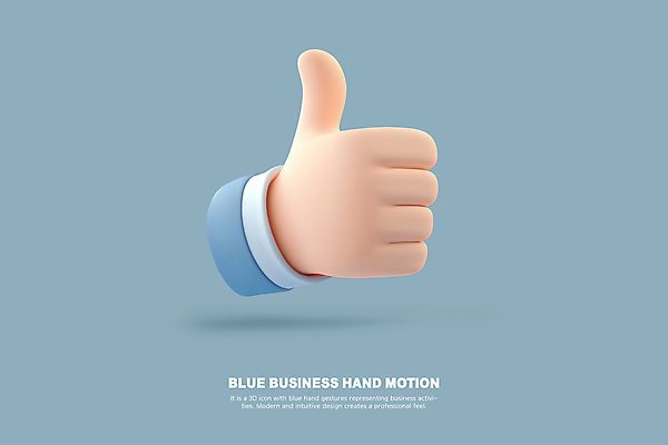 PSD 편집이미지 손 하늘색 비즈니스 모션 손짓 신체부위 3D 엄지손가락 최고 편집3D 손가락 사람 파란색 디지털합성 파일형식
