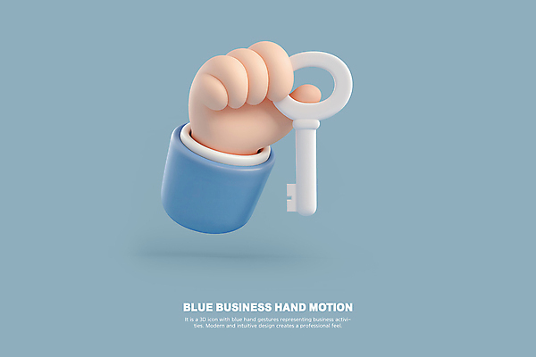 PSD 편집이미지 손 하늘색 비즈니스 모션 열쇠 들기 손짓 신체부위 3D 잡기 편집3D 사람 파란색 디지털합성 파일형식