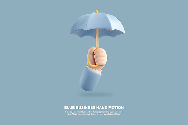 PSD 편집이미지 손 하늘색 우산 비즈니스 모션 들기 손짓 신체부위 3D 잡기 편집3D 사람 파란색 디지털합성 파일형식