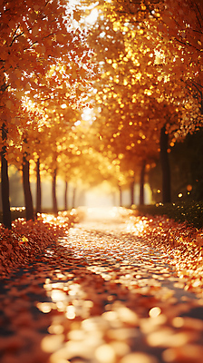JPG 나무 편집이미지 낙엽 나뭇잎 풍경 사람없음 햇빛 가을 디지털합성 편집실사 AI포토 AI콘텐츠 식물 계절 잎 태양 CG 파일형식