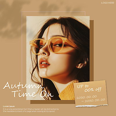 템플릿 여자 패션 포스터 프레임 그림자 한명 성인 선글라스 갈색 세일 가을 의료성형뷰티 성인여자한명만 이미지템플릿 AI파일 1 계절 안경 컬러 사람 여자한명만 성인여자만 파일형식 벡터