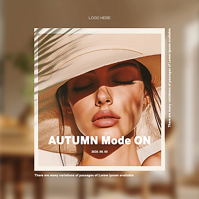 템플릿 모자 여자 패션 포스터 프레임 실내 그림자 한명 성인 세일 눈감음 가을 베이지색 의료성형뷰티 성인여자한명만 카드뉴스 이미지템플릿 AI파일 1 잡화 계절 컬러 모션 사람 내부 여자한명만 성인여자만 파일형식 벡터