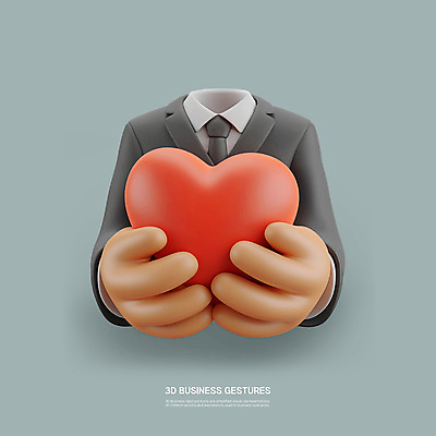 PSD 편집이미지 남자 비즈니스 사랑 한명 들기 정장 성인 하트 민트색 지원 성인남자한명만 편집3D 모양 1 옷 감정 컬러 모션 사람 3D 남자한명만 성인남자만 파일형식