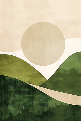 JPG 백그라운드 곡선 일러스트 추상 수묵화 풍경 사람없음 초록색 원형 분위기 기하학 국내일러스트 AI일러스트 AI콘텐츠 도형 선 컬러 컨셉 무늬 미술 파일형식