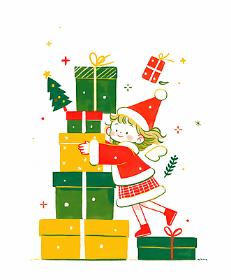 모자_잡화 1 여자 기념일 감정 어린이 컬러 크리스마스 휴가 선물 사람 이벤트 상자 여자한명만 소녀만 파일형식 AI콘텐츠 연말 전신 한명 홀리데이 기쁨 파티 즐거움 산타클로스 초록색 JPG 일러스트 산타모자 선물상자 소녀한명만 소녀 국내일러스트 AI일러스트