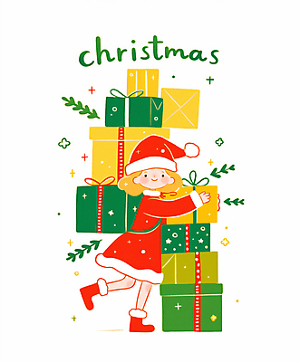 모자_잡화 1 여자 기념일 감정 어린이 컬러 크리스마스 휴가 선물 사람 이벤트 상자 여자한명만 소녀만 파일형식 AI콘텐츠 연말 전신 한명 홀리데이 기쁨 파티 즐거움 산타클로스 초록색 JPG 일러스트 산타모자 선물상자 소녀한명만 소녀 국내일러스트 AI일러스트