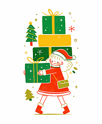 JPG 전신 여자 어린이 크리스마스 일러스트 산타모자 한명 소녀 초록색 선물상자 산타클로스 파티 기쁨 즐거움 연말 홀리데이 소녀한명만 국내일러스트 AI일러스트 AI콘텐츠 모자_잡화 1 기념일 감정 컬러 휴가 선물 사람 이벤트 상자 여자한명만 소녀만 파일형식