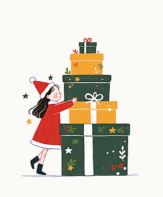 JPG 전신 여자 어린이 크리스마스 일러스트 산타모자 한명 소녀 초록색 선물상자 산타클로스 파티 기쁨 즐거움 연말 홀리데이 소녀한명만 국내일러스트 AI일러스트 AI콘텐츠 모자_잡화 1 기념일 감정 컬러 휴가 선물 사람 이벤트 상자 여자한명만 소녀만 파일형식