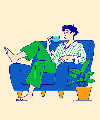 전신 식물 남자 화분 가구 일러스트 휴식 한명 앉기 성인 일상 라이프 컵 파란색 인테리어 소파 평화 마시기 편안함 주말 성인남자한명만 국내일러스트 AI파일 1 식기 디자인 컬러 생활용품 컨셉 의자 모션 사람 생활 감각 남자한명만 성인남자만 파일형식 벡터