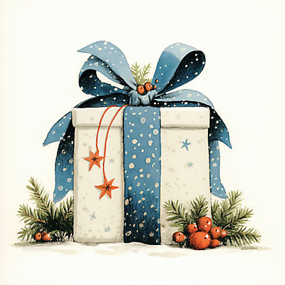 JPG 크리스마스 겨울 일러스트 수채화 사람없음 선물상자 눈 풀잎 분위기 연말 홀리데이 국내일러스트 AI일러스트 AI콘텐츠 자연요소 계절 기념일 컨셉 잎 날씨 휴가 선물 상자 풀_식물 파일형식