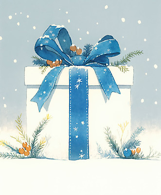 JPG 크리스마스 겨울 일러스트 수채화 사람없음 선물상자 눈 풀잎 분위기 연말 홀리데이 국내일러스트 AI일러스트 AI콘텐츠 자연요소 계절 기념일 컨셉 잎 날씨 휴가 선물 상자 풀_식물 파일형식