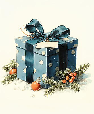 JPG 크리스마스 겨울 일러스트 수채화 사람없음 선물상자 눈 풀잎 분위기 연말 홀리데이 국내일러스트 AI일러스트 AI콘텐츠 자연요소 계절 기념일 컨셉 잎 날씨 휴가 선물 상자 풀_식물 파일형식