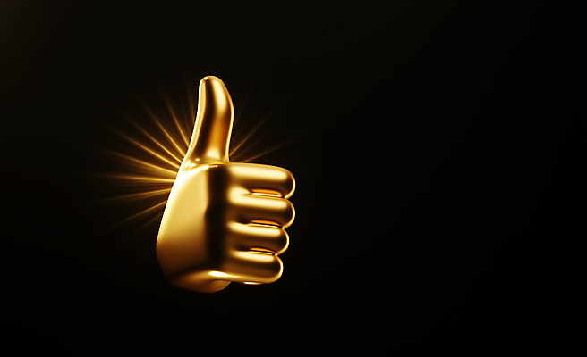 JPG 편집이미지 손 상징 신체부위 금색 최고 황금 긍정 추천 승인 칭찬 편집소스 편집3D AI컴퓨터그래픽 AI콘텐츠 컬러 컨셉 사람 3D 파일형식