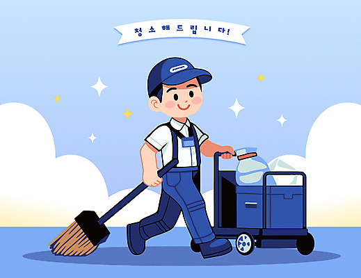 전신 남자 일러스트 작업복 한명 성인 생활 파란색 걷기 수레 운반 쓰레기 빗자루 직원 청소부 대청소 이삿짐센터 성인남자한명만 이사업체 일러캐릭터 AI파일 직업 캐릭터 1 옷 컬러 모션 사람 카트 이사 청소도구 청소 남자한명만 성인남자만 파일형식 벡터