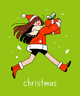 전신 여자 크리스마스 겨울 일러스트 크리스마스선물 한명 웃음 이벤트 성인 초록색 선물상자 달리기 산타클로스 귀여움 연말 성인여자한명만 일러캐릭터 AI파일 캐릭터 1 계절 기념일 컬러 컨셉 모션 표정 선물 사람 상자 여자한명만 성인여자만 파일형식 벡터