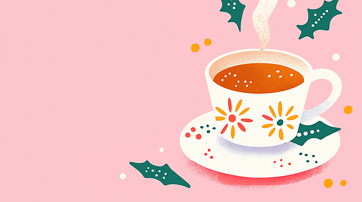 JPG 커피 분홍색 백그라운드 크리스마스 겨울 일러스트 디저트 사람없음 컵 파티 분위기 커피잔 찻잔 코코아 연말 국내일러스트 AI일러스트 AI콘텐츠 식기 계절 기념일 음료 음식 컬러 컨셉 잔 이벤트 파일형식