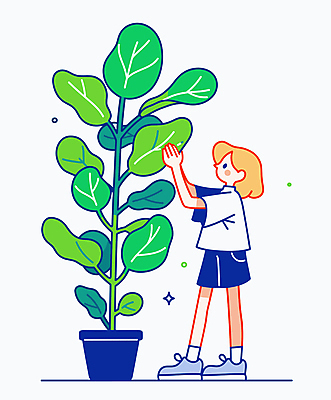 전신 여자 꽃 화분 화초 어린이 일러스트 한명 소녀 초록색 정원 풀잎 돌봄 소녀한명만 홈가드닝 국내일러스트 AI파일 식물 1 컬러 잎 모션 사람 풀_식물 원예 여자한명만 소녀만 파일형식 벡터