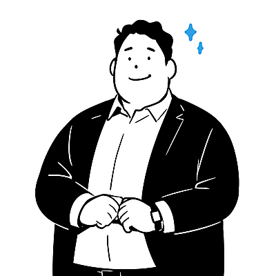 캐릭터 남자 안경 중년 일러스트 넥타이 한명 웃음 검은색 직장인 전문직 손모으기 오피스룩 중년남자한명만 AI_인공지능 일러캐릭터 AI파일 직업 1 잡화 옷 컬러 비즈니스 표정 사람 손짓 성인 남자한명만 중년남자만 파일형식 벡터