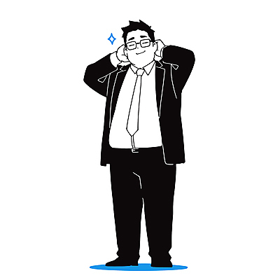 전신 남자 중년 일러스트 넥타이 한명 웃음 검은색 직장인 자신감 전문직 손모으기 오피스룩 중년남자한명만 AI_인공지능 일러캐릭터 AI파일 직업 캐릭터 1 잡화 옷 감정 컬러 비즈니스 표정 사람 손짓 성인 남자한명만 중년남자만 파일형식 벡터