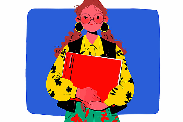 여자 교육 패션 일러스트 교재 한명 웃음 들기 상반신 성인 책 자료 교양 전문직 성인여자한명만 안경낌 국내일러스트 AI파일 직업 1 안경 모션 표정 사람 여자한명만 성인여자만 파일형식 벡터