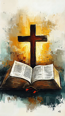 JPG 기독교 일러스트 사람없음 빛 갈색 믿음 성경 기도 질감 예배 신성 나무십자가 국내일러스트 AI일러스트 AI콘텐츠 감정 종교 컬러 십자가 종교용품 파일형식