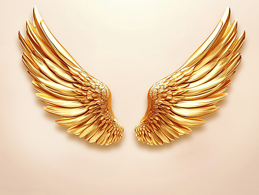 PSD 편집이미지 날개 사람없음 금색 황금 고급 중앙 균형 대칭 이미지편집 컬러 컨셉 파일형식