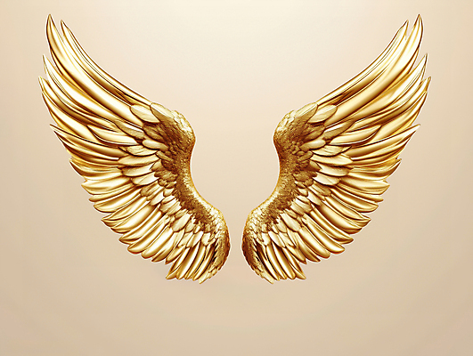 PSD 편집이미지 날개 사람없음 금색 황금 고급 중앙 균형 대칭 이미지편집 컬러 컨셉 파일형식