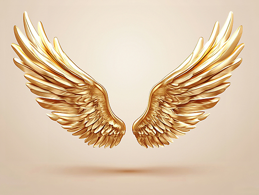 PSD 편집이미지 날개 사람없음 금색 황금 고급 중앙 균형 대칭 이미지편집 컬러 컨셉 파일형식