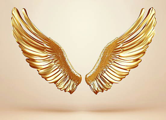 PSD 편집이미지 날개 사람없음 금색 황금 고급 중앙 균형 대칭 이미지편집 컬러 컨셉 파일형식