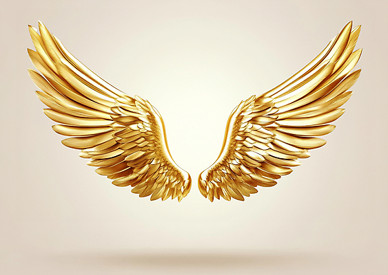 PSD 편집이미지 날개 사람없음 금색 황금 고급 중앙 균형 대칭 이미지편집 컬러 컨셉 파일형식