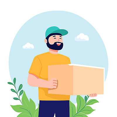 구름 남자 잎 일러스트 직업캐릭터 한명 미소 웃음 들기 상반신 성인 택배기사 배송 택배 택배상자 성인남자한명만 국내일러스트 일러캐릭터 AI파일 자연요소 식물 직업 캐릭터 1 모션 표정 사람 상자 운송업 배달원 남자한명만 성인남자만 파일형식 벡터