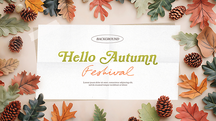 PSD 편집이미지 종이 단풍 낙엽 나뭇잎 프레임 사람없음 가을 디지털합성 솔방울 카피스페이스 편집소스 이미지편집 계절 잎 공백 파일형식