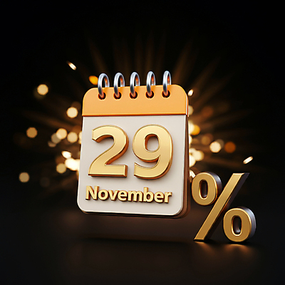 JPG 편집이미지 이벤트 사람없음 쇼핑 3D 세일 검은색 금색 달력 퍼센트 고급 알림 입체 디지털합성 마케팅 블랙프라이데이 편집3D AI컴퓨터그래픽 AI콘텐츠 컬러 컨셉 데이이벤트 특수기호 파일형식