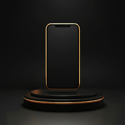 JPG 편집이미지 이벤트 사람없음 스마트폰 쇼핑 3D 검은색 금색 고급 입체 디지털합성 마케팅 포디움 블랙프라이데이 편집3D AI컴퓨터그래픽 AI콘텐츠 컬러 컨셉 데이이벤트 핸드폰 스마트기기 무대 파일형식