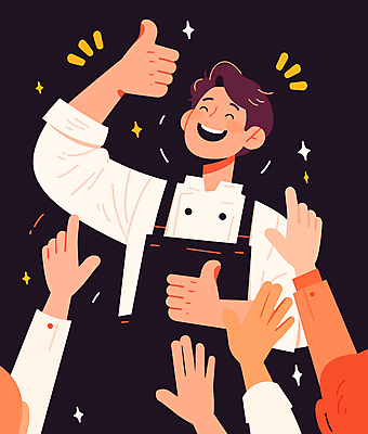 손 남자 일러스트 성공 한명 미소 성인 신체부위 손들기 요리사 기쁨 우승 최고 만족 성인남자한명만 국내일러스트 AI파일 직업 1 감정 컨셉 모션 표정 사람 남자한명만 성인남자만 파일형식 벡터