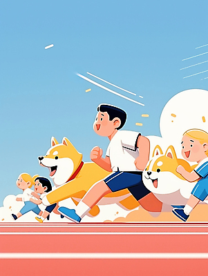 JPG 전신 모자 여자 남자 행복 스포츠 하늘색 일러스트 가족 웃음 소녀 경기 소년 여러명 성인 운동복 달리기 운동 운동장 개 즐거움 트랙 체육대회 러닝 국내일러스트 AI일러스트 AI콘텐츠 잡화 옷 감정 어린이 다수 포유류 스포츠시설 관계 모션 표정 건강 사람 파란색 공간 체육 대회 파일형식