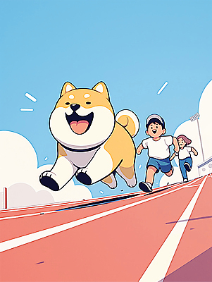 JPG 전신 모자 남자 행복 어린이 스포츠 하늘색 일러스트 웃음 소녀 경기 소년 두명 운동복 달리기 운동 경쟁 경기장 운동장 개 즐거움 트랙 체육대회 러닝 어린이만 국내일러스트 AI일러스트 AI콘텐츠 잡화 옷 여자 감정 컨셉 포유류 스포츠시설 모션 표정 건강 사람 파란색 공간 체육 대회 파일형식