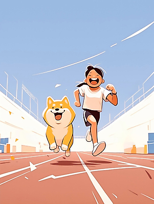 JPG 전신 여자 행복 어린이 스포츠 하늘색 일러스트 한명 웃음 소녀 경기 친구 운동복 달리기 운동 경쟁 경기장 운동장 개 즐거움 체육대회 러닝 소녀한명만 국내일러스트 AI일러스트 AI콘텐츠 1 옷 감정 컨셉 포유류 스포츠시설 관계 모션 표정 건강 사람 파란색 공간 체육 대회 여자한명만 소녀만 파일형식